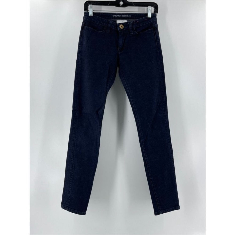 Banana Republic Dark Wash Low Rise 5 Pocket Skinny Denim Jeans Size 25W x 31L - Picture 2 of 8